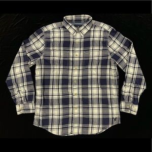 American Eagle blue & white flannel